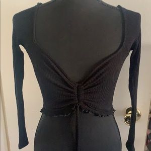 long sleeve crop top